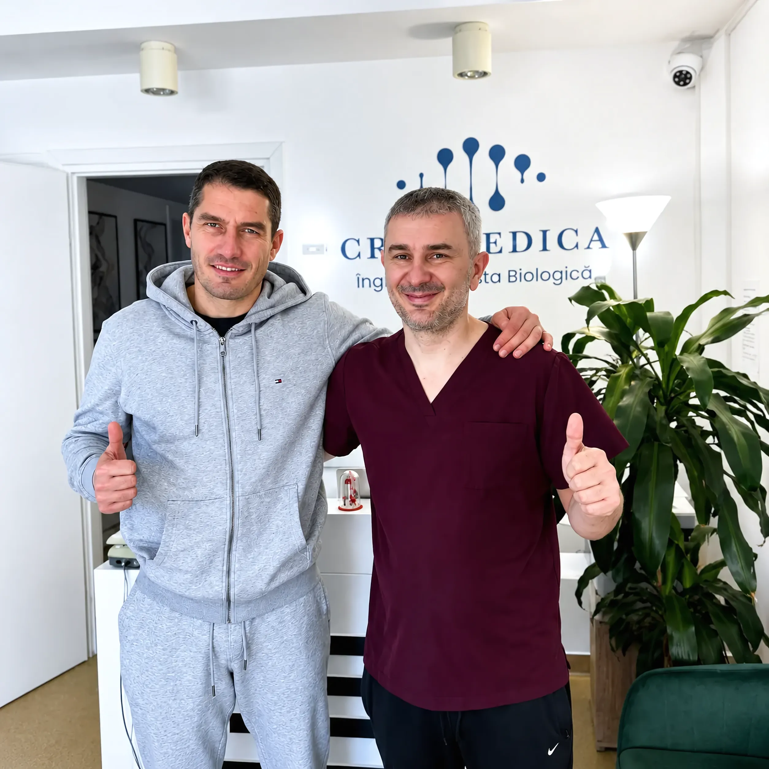 Istvan Kovacs, arbitru FIFA, la recuperare în clinica CryoMedica Cluj.