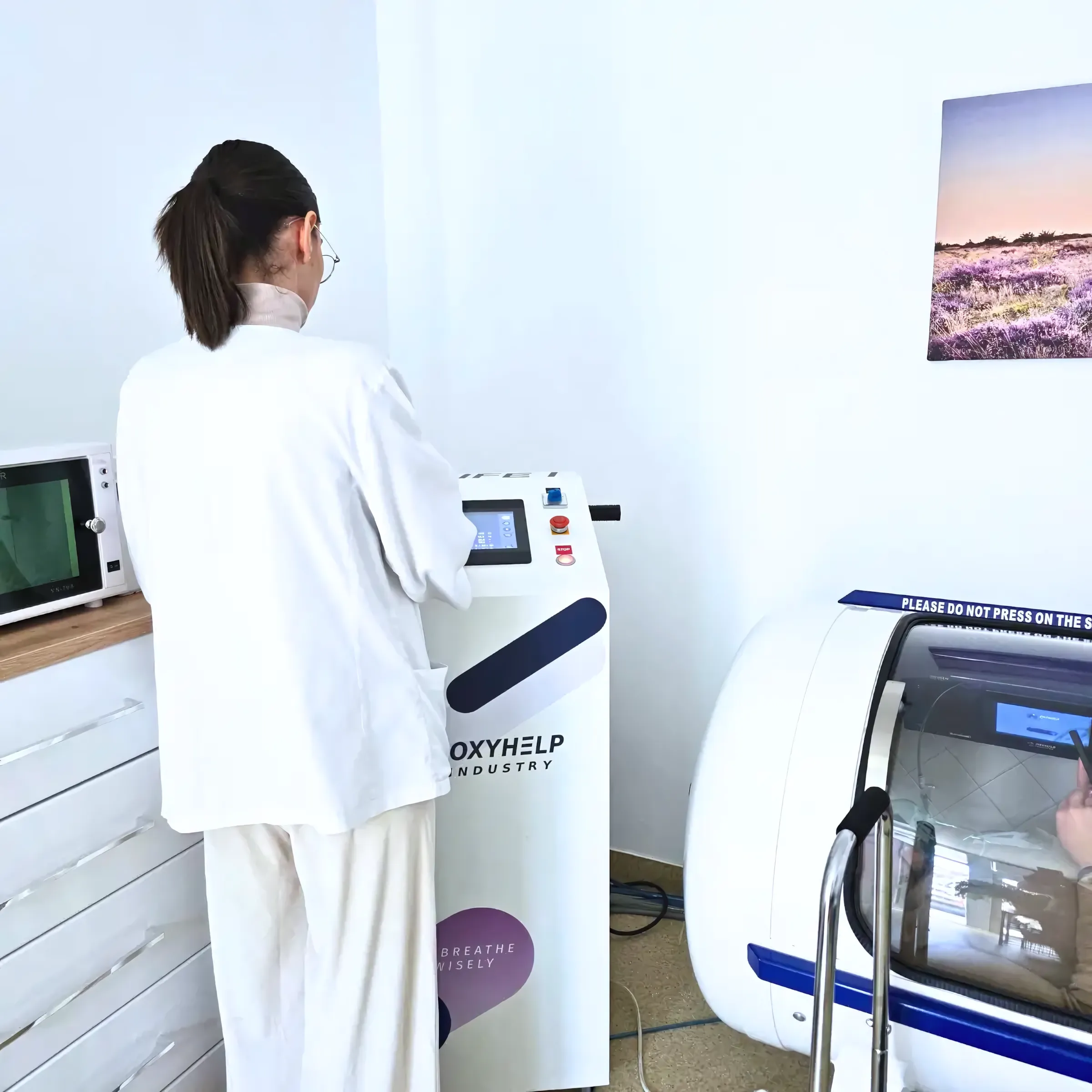 Sesiune HBOT la CryoMedica Cluj, protocol de 2 bari pentru activarea celulelor stem CD34+.